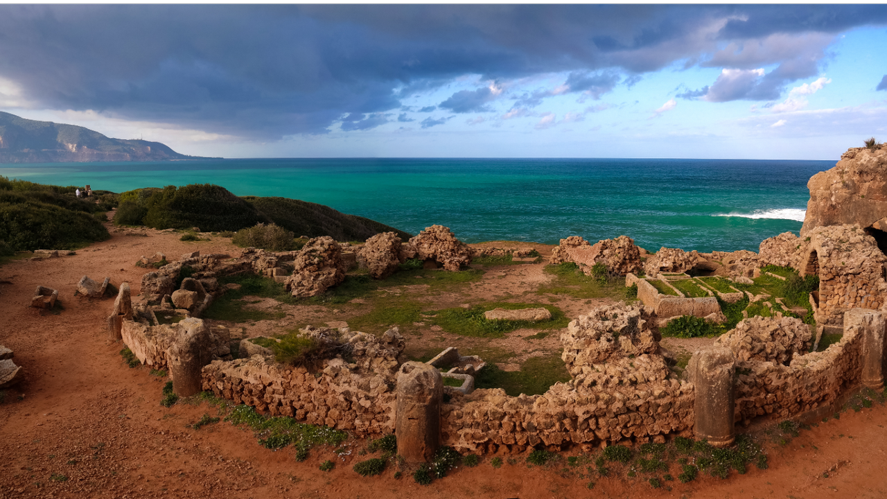 Ruin of old mausoleum in Tipasa 