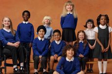 Children wearing school uniform