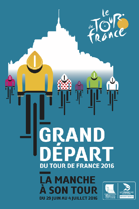 The official poster of the 2016 Tour de France Grand Depart