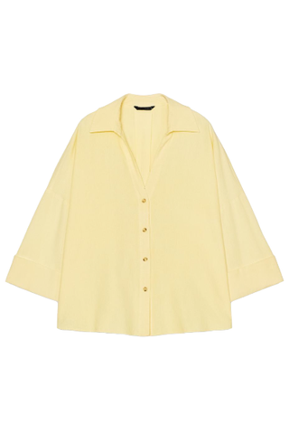 ZARA, Wide Sleeve Linen Shirt