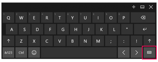 touch keyboard button