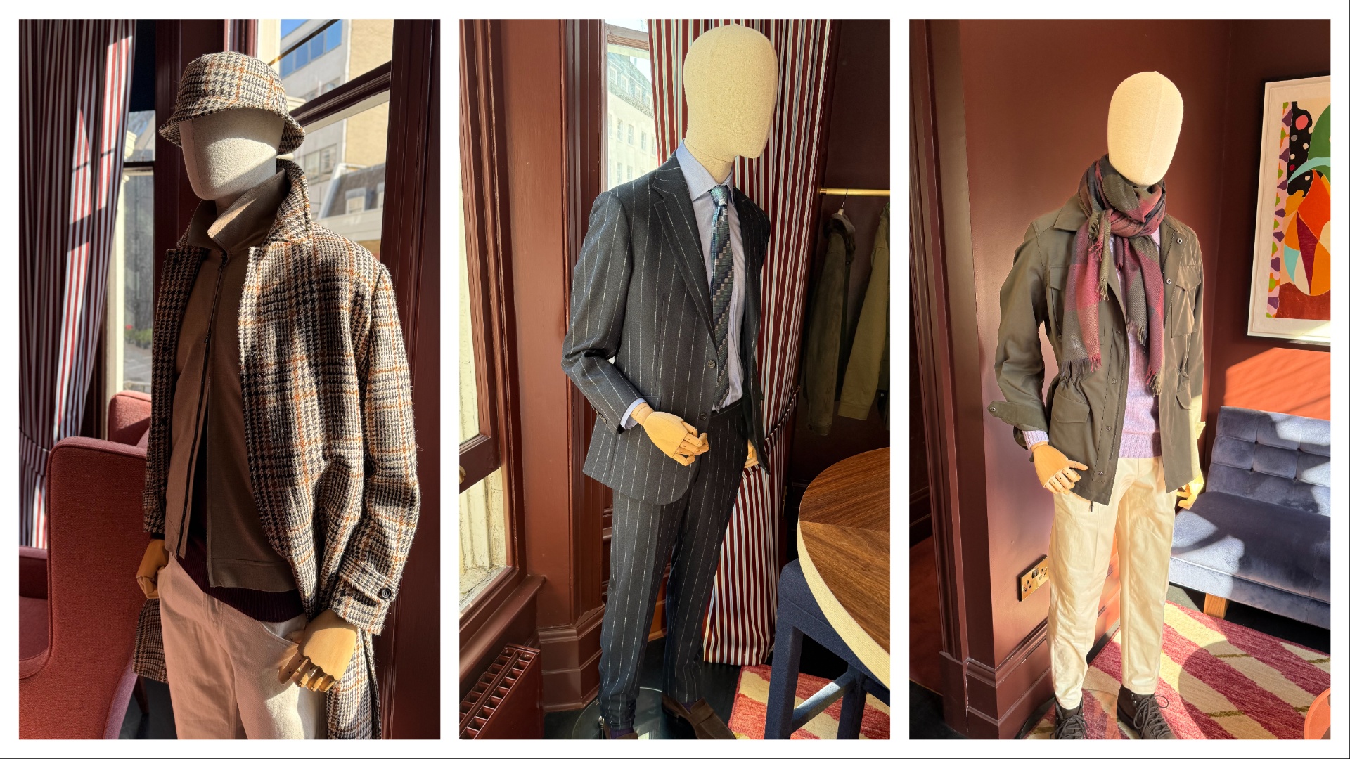 A selection of Richard James Autumn / Winter 25 outfits