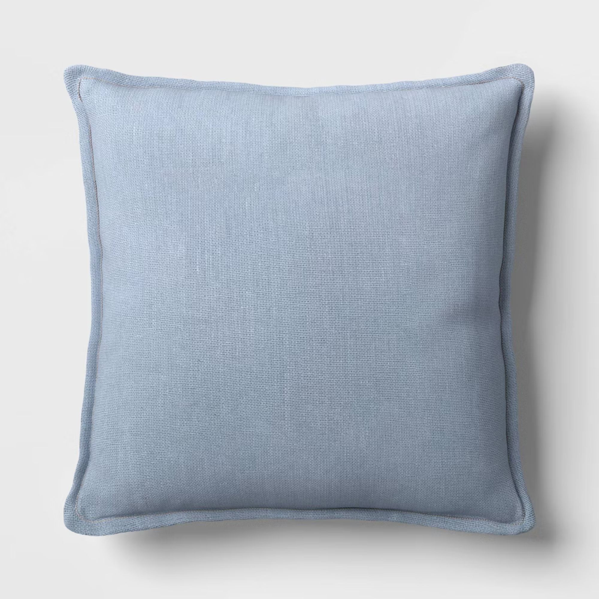 Square Linen Throw Pillow with Flange Light Blue - Threshold&amp;trade;