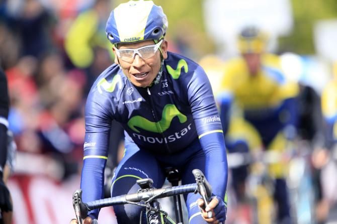 Nairo Quintana (Movistar) at the finish