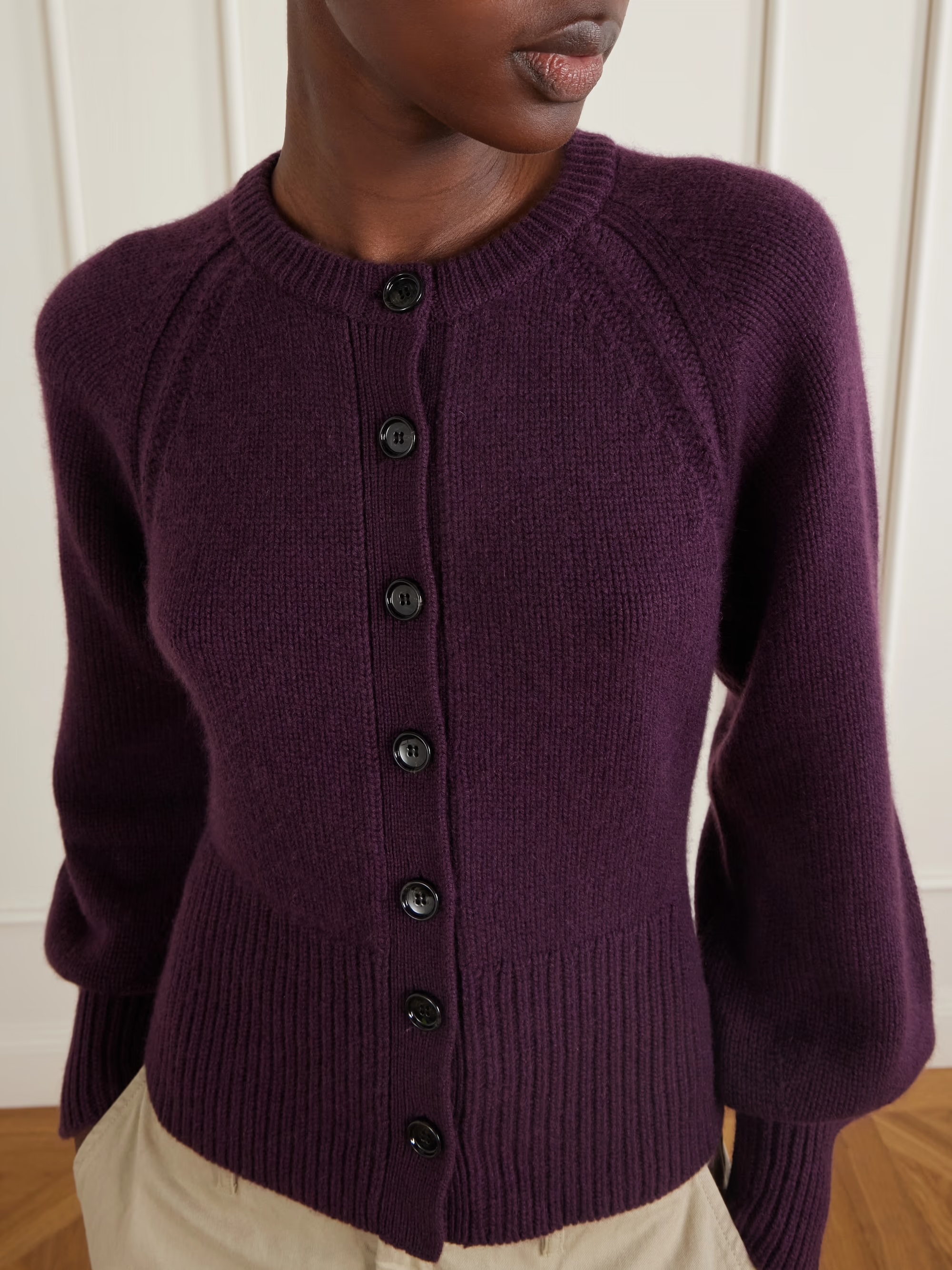Purple Cardigan Knit