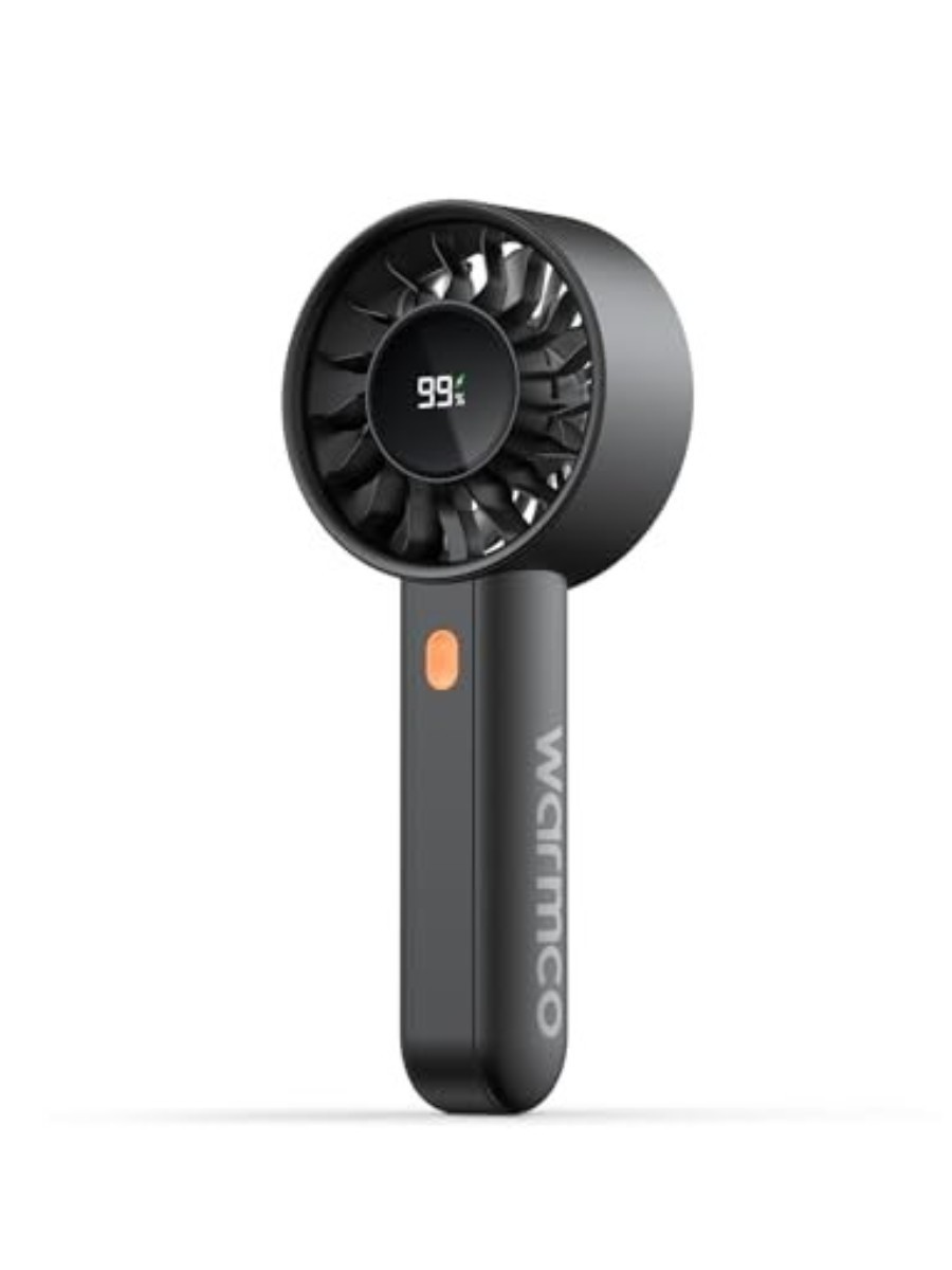 Black handheld fan