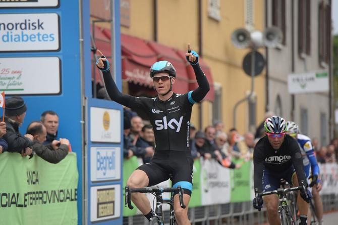Ben Swift (Team Sky) wins the sprint
