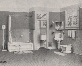 An American bathroom in 1918.