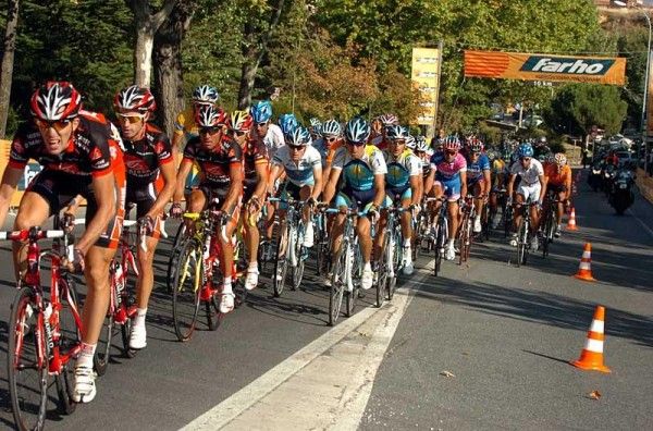 The Astana team is right behind protecting overall leader Alberto Contador.