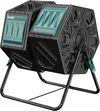 East Oak Dual Chamber Outdoor Compost Tumbler