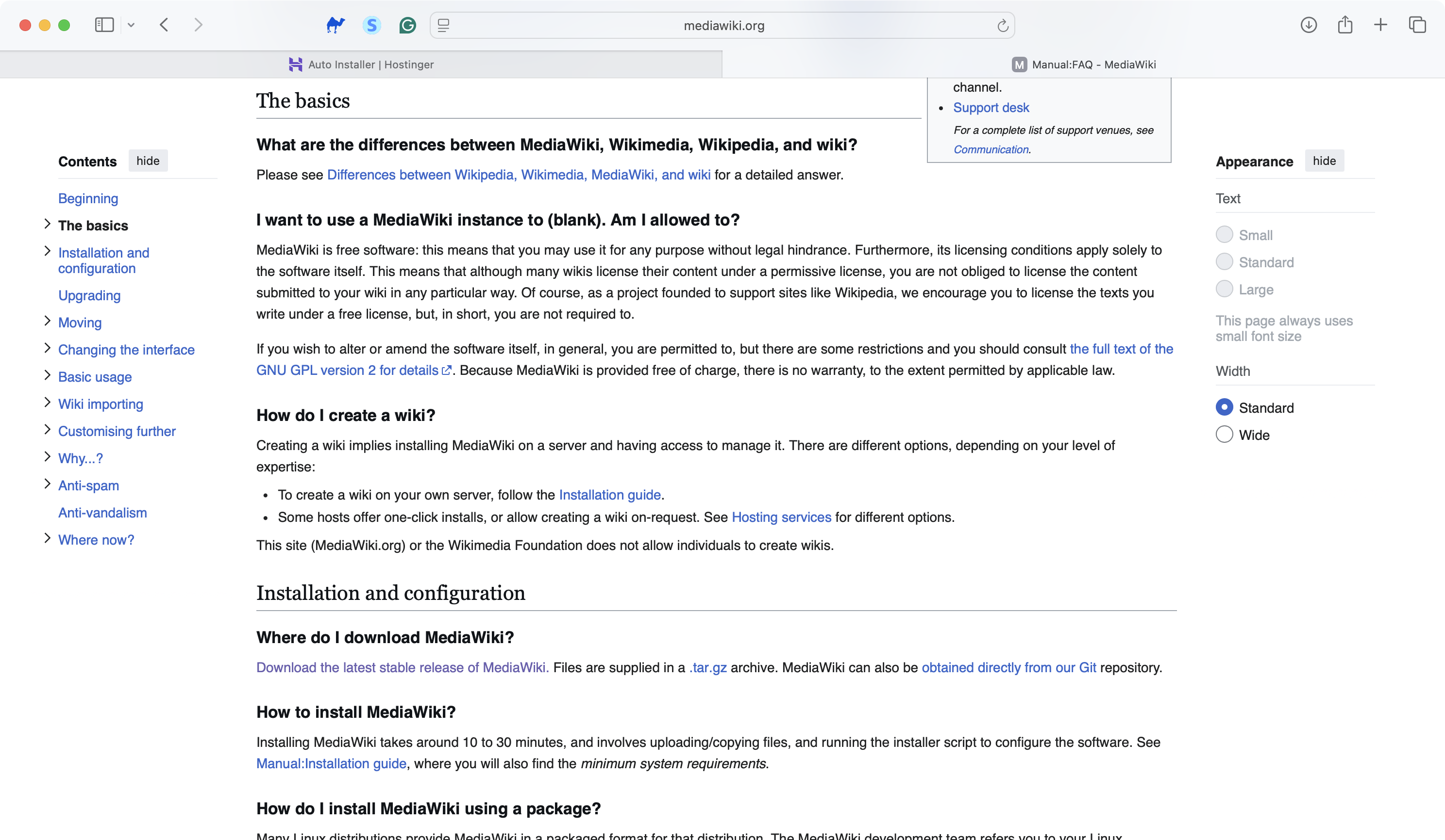 MediaWiki sample page