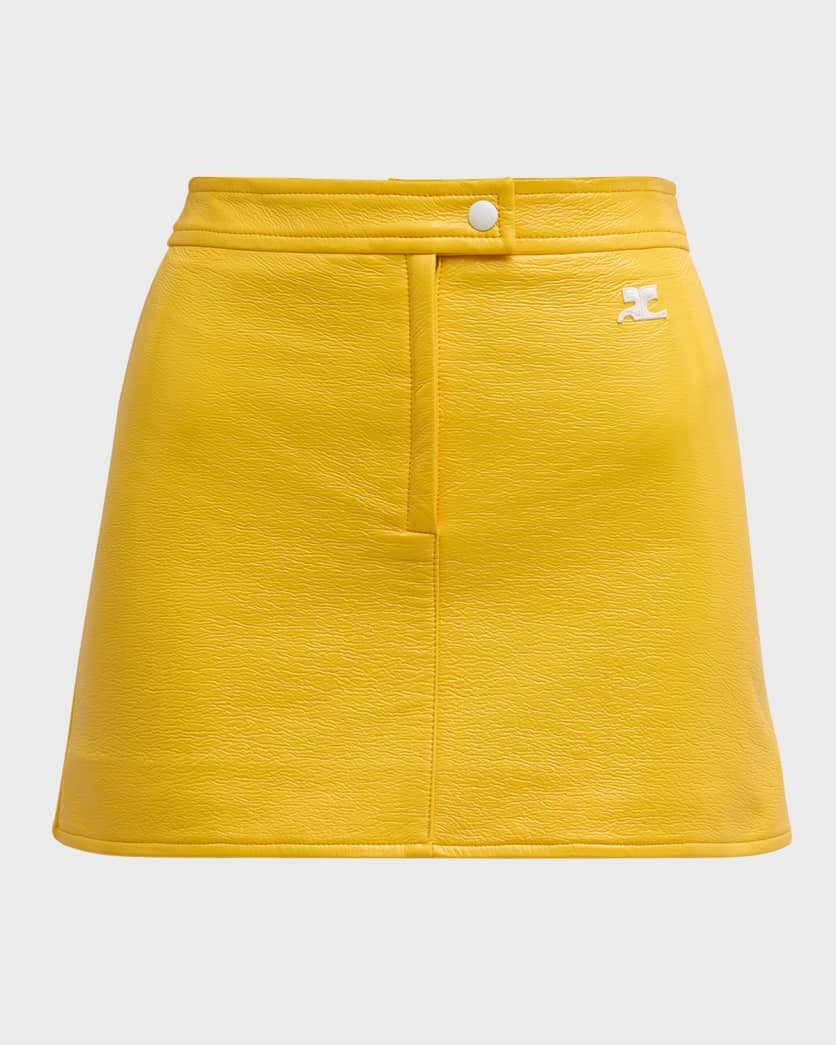 Courr&amp;egrave;ges Reedition Vinyl Mini Skirt