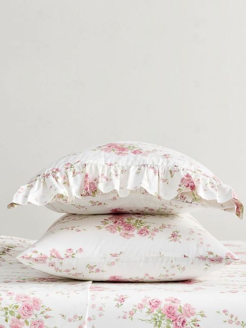 Antique Floral Printed Pillowcases 