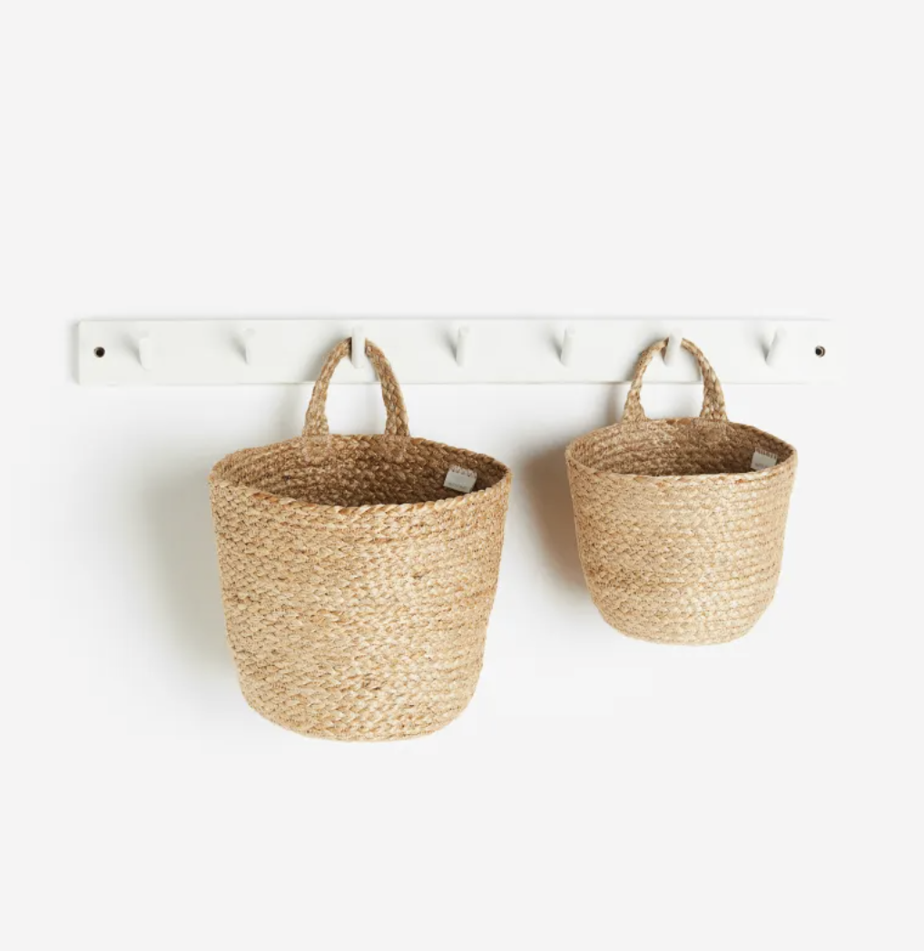 Handmade wall storage basket