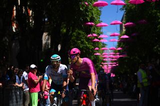 Jonathan Milan at the start of stage 9 in the Giro d'Italia 2024