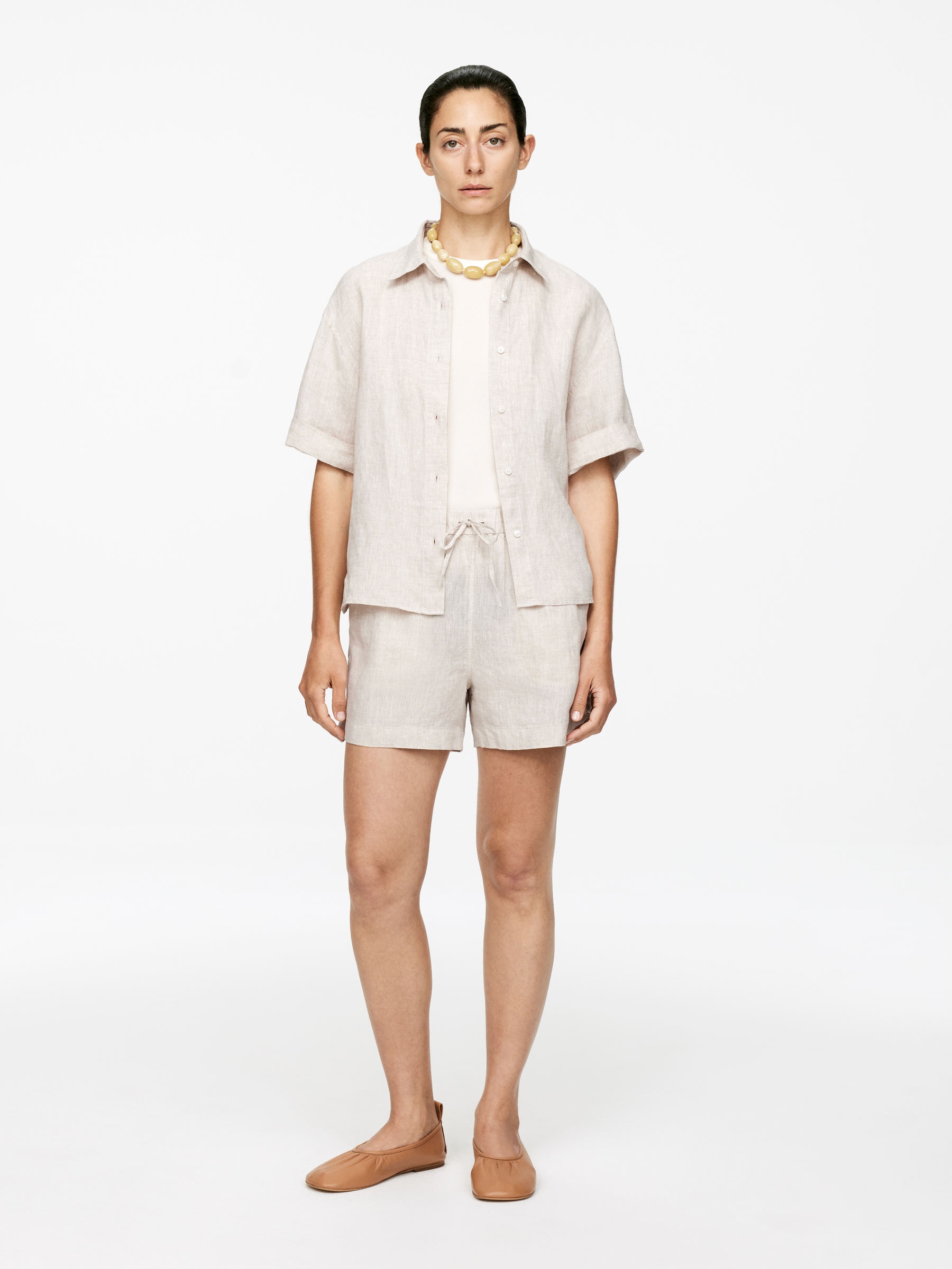 Linen Shorts – Beige – Women – Arket Gb