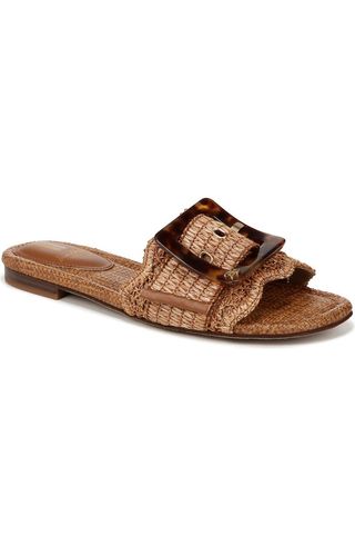 Bambi Raffia Buckle Slide Sandal