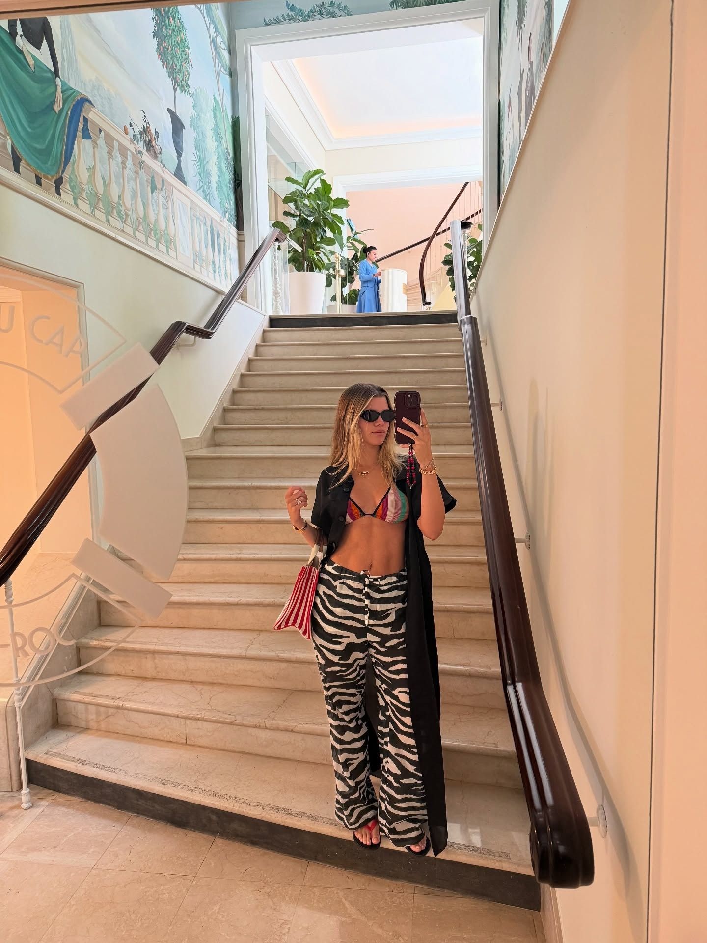 Sofia Richie Grainge wears zebra pants