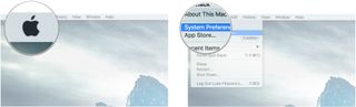 Click on the Apple logo in the top left corner of your screen and then click on System Preferences.