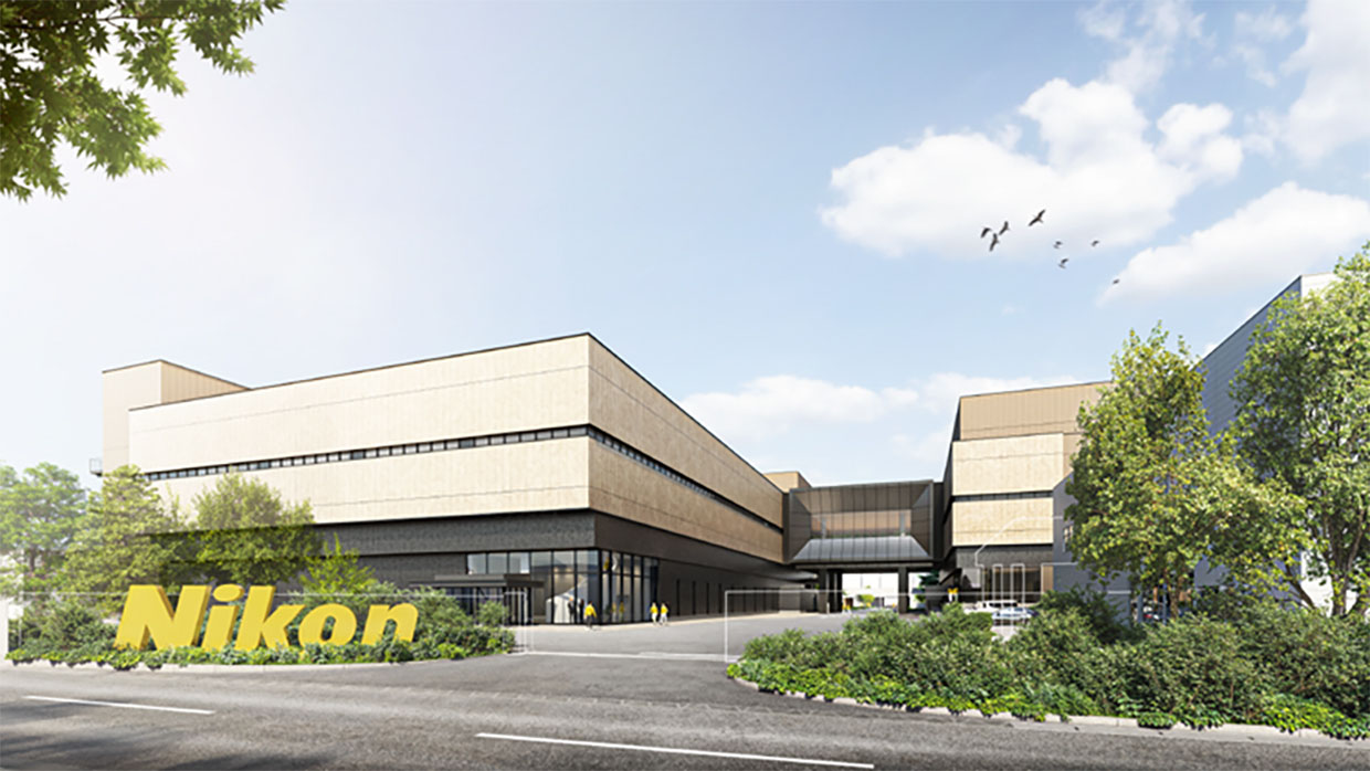 A drawing of the planned Nikon lens manufacturing buildings