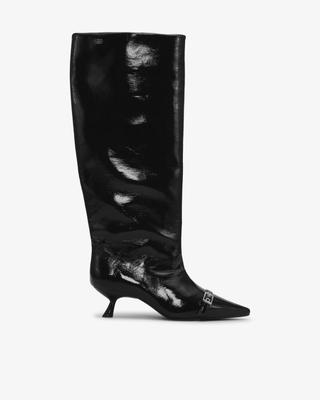 An image of Ganni kitten heel boots. 