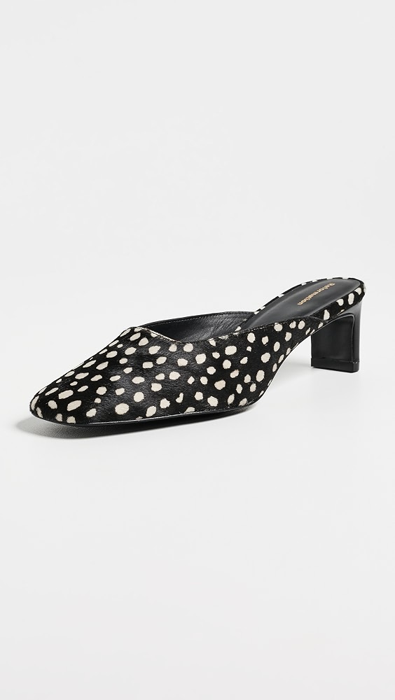 Inez Heeled Mules - Spotted Haircalf