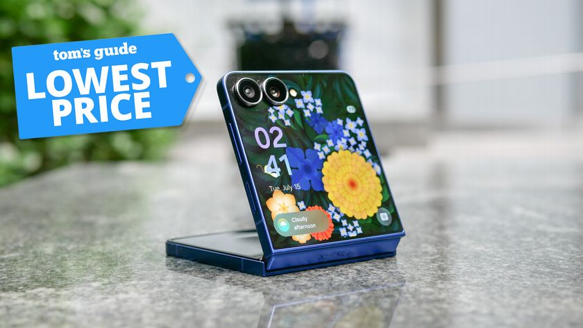 Galaxy Z Flip 7 folded halfway.