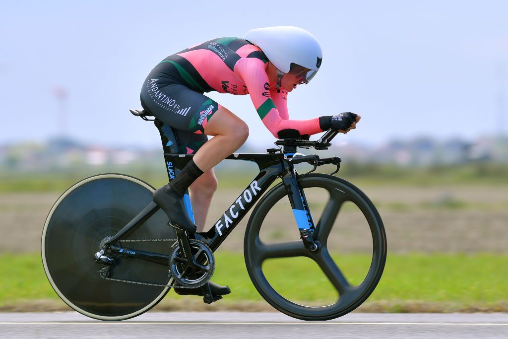 anne-sophie duyck KOKSIJDE BELGIUM AUGUST 20 AnnSophie Duyck of Belgium and Team Parkhotel Valkenburg during the 121st Belgian Road Championship 2020 Womens Elite Individual Time Trial a 284km Individual Time Trial on Koksijde ITT BELCycling BKKoksijde on August 20 2020 in Koksijde Belgium Photo by Luc ClaessenGetty Images
