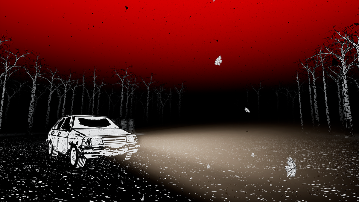 Screenshot from My Paper Forest video game that looks like a hand-drawn sketch