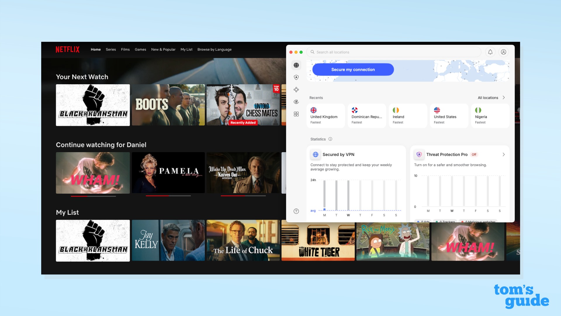 NordVPN and Netflix on 2026 Mac app