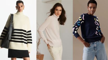 some of the best cashmere sweaters on models