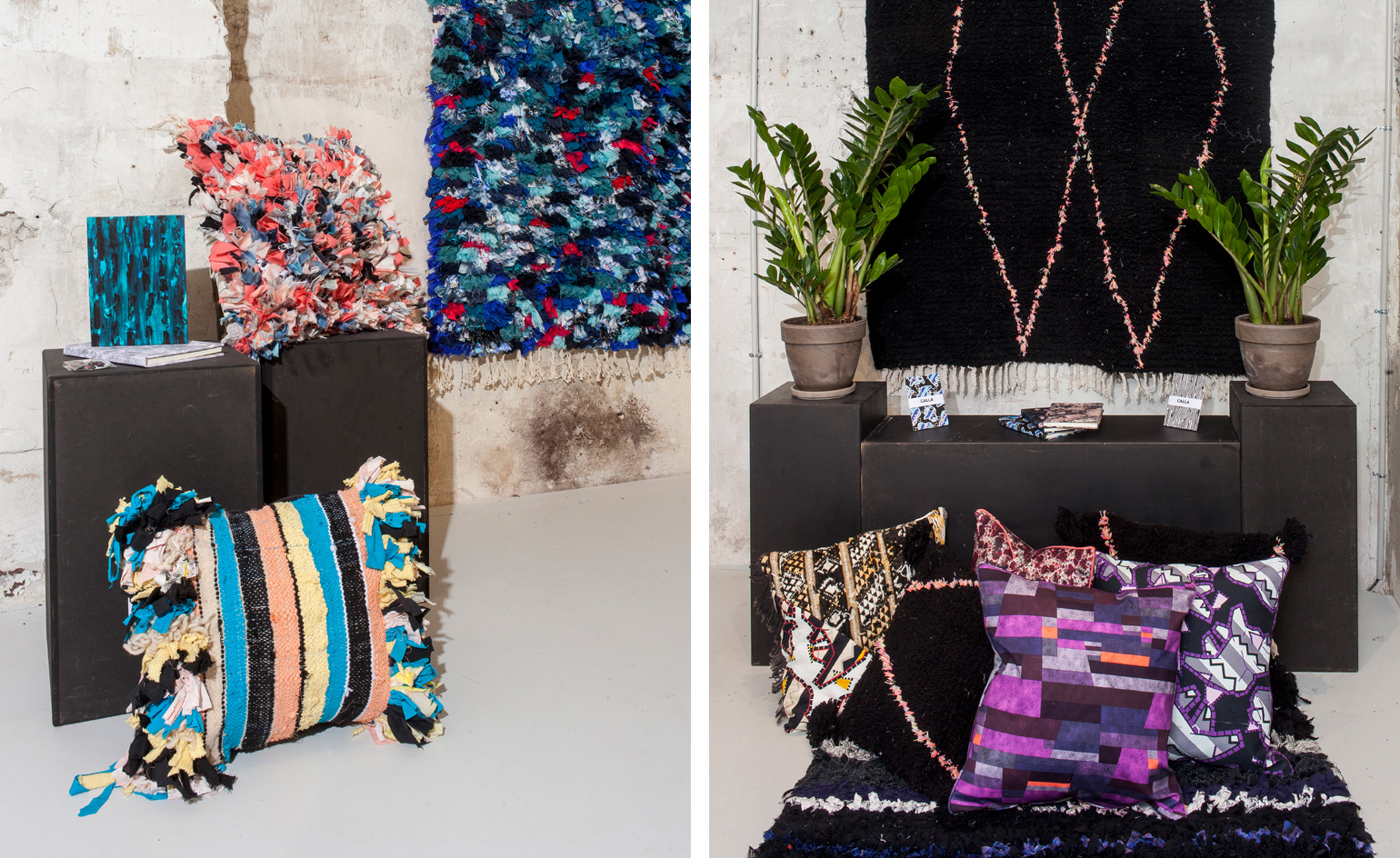 black cushions