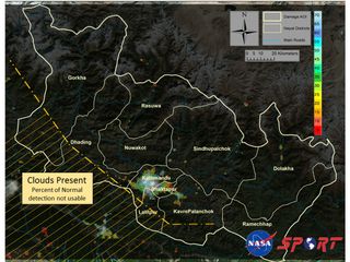 Nepal Light Emissions Decrease After Earthquake