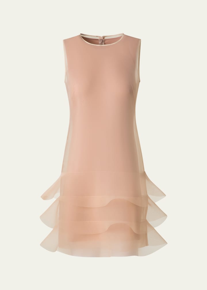 Hatband Waves Techno Organza Mini Dress