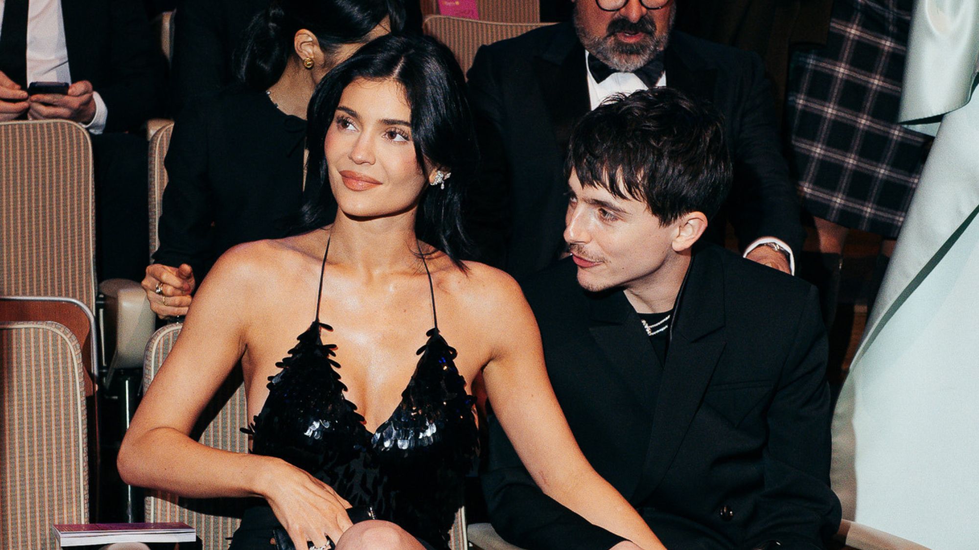Kylie Jenner and Timothée Chalamet attend the BAFTA Awards in 2025