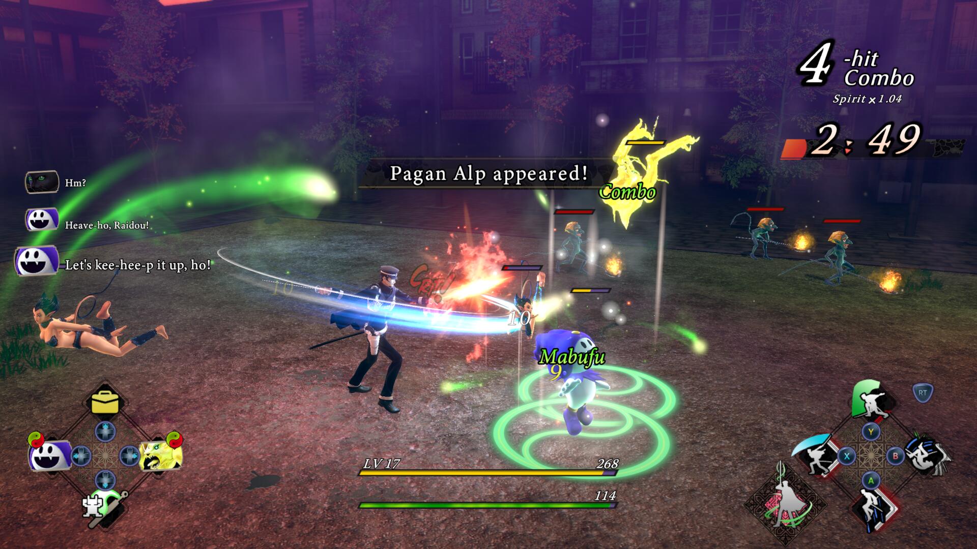 Battle in Raidou Remastered: The Mystery of the Soulless Army