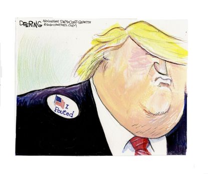 Political Cartoon U.S. Trump voted pouted