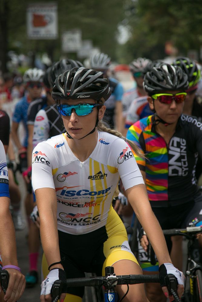 NCC overall leader Sam Schneider on the start