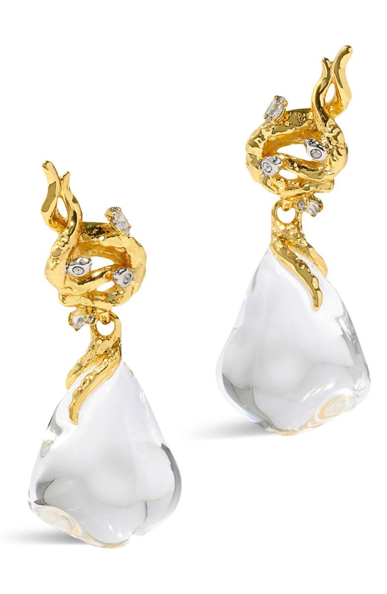 Small Liquid Vine Lucite&reg; Raindrop Earrings