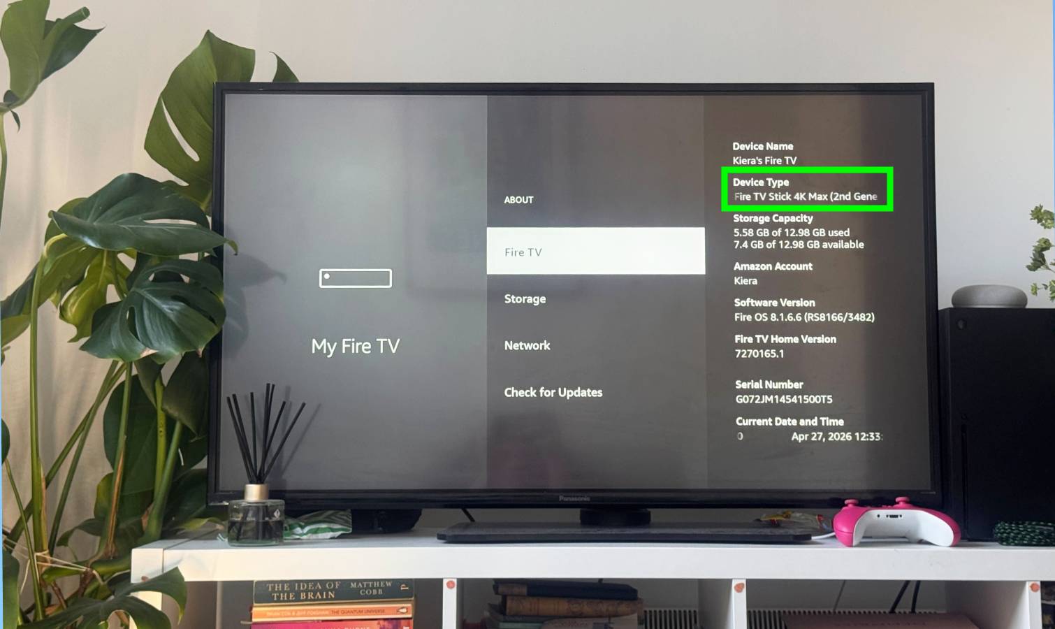 Device Type highlighted on Fire TV Stick