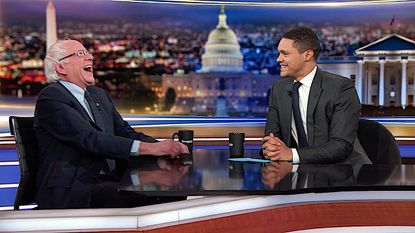 Bernie Sanders talks with Trevor Noah on The Daily Show