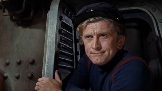 Kirk Douglas smirking in 20,000 Leagues Under The Sea