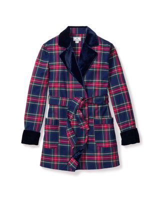 Women's Car Coat With Velvet Trim in Windsor Tartan