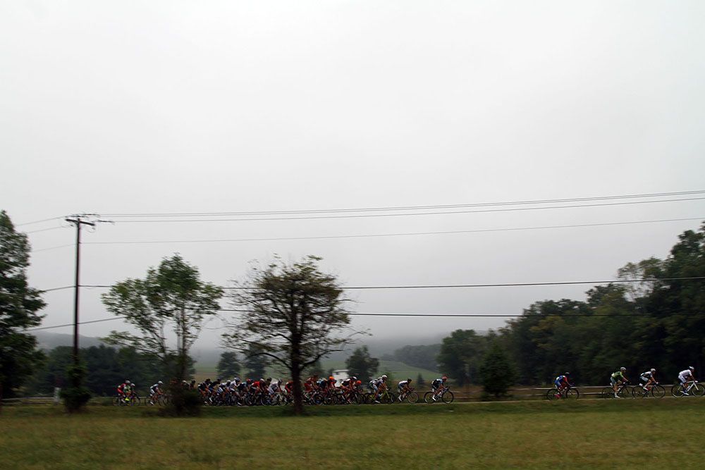 The race passed through scenic Mennonite Pennsylvania countryside.