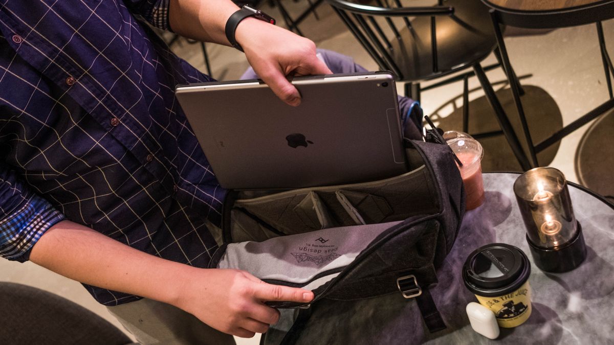 Big is great, but the iPad Pro 12.9 barely fits into our sling bag. And you can forget about getting the official Apple leather sleeve into a compact travel bag.
