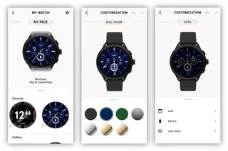 Setting a new watch face on the Fossil Smartwatches app