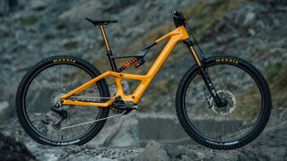 Orbea Rise LT pictured side on in a quarry