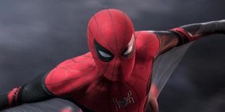 Spider-Man gliding in Far From Home