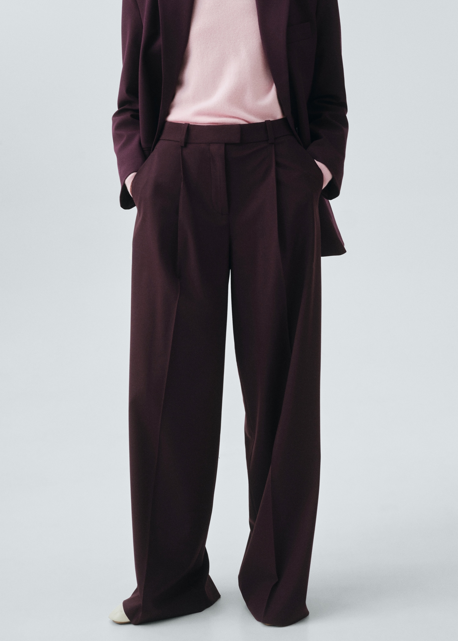 Straight Wool Suit Pants - Women | Mango Usa