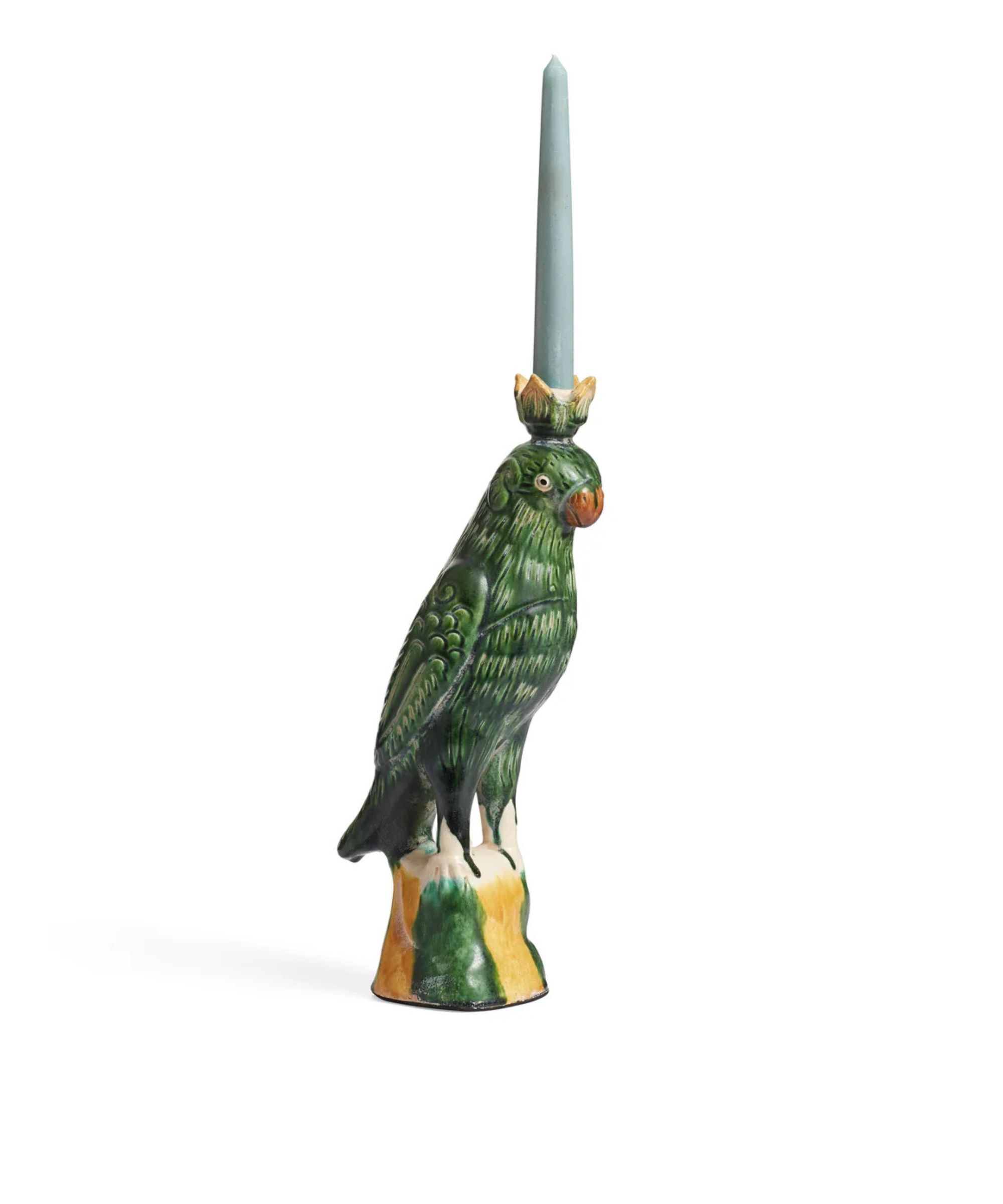 Parrot shaped decorative candle stick